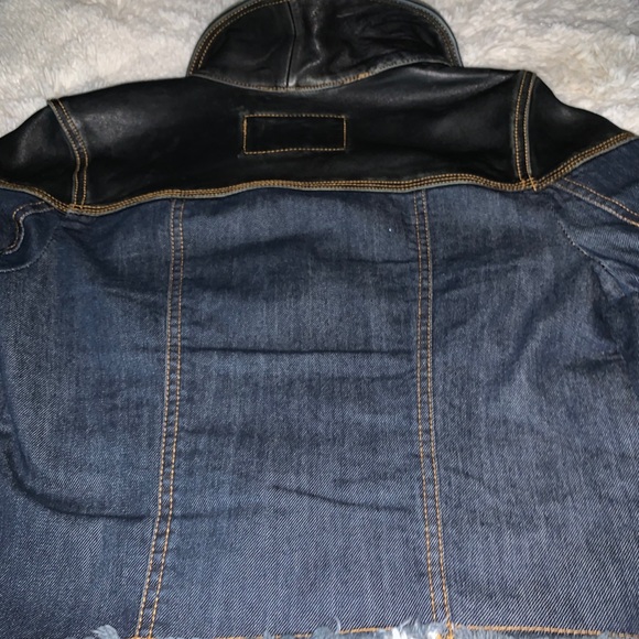 Bcbg denim and leather jacket - Picture 7 of 8
